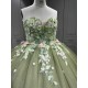 Mumuleo Sage Green Quinceanera Dress Lace Appliques 15 Dresses Ball Gown Vestidos Anos Quinceaneras Vestido Fiesta
