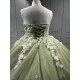 Mumuleo Sage Green Quinceanera Dress Lace Appliques 15 Dresses Ball Gown Vestidos Anos Quinceaneras Vestido Fiesta