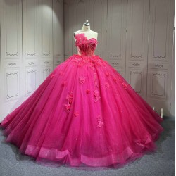 Mumuleo Fuchsia Quinceanera Dress 2025 Vestidos Azul Marino De XV Anos Princess Dress Vestidos De 15
