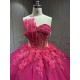 Mumuleo Fuchsia Quinceanera Dress 2025 Vestidos Azul Marino De XV Anos Princess Dress Vestidos De 15
