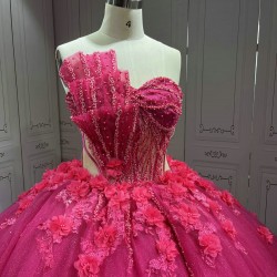 Mumuleo Fuchsia Quinceanera Dress 2025 Vestidos Azul Marino De XV Anos Princess Dress Vestidos De 15