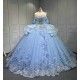 Vestido 15 Anos Vestidos De Gala Largos Novia Princesa Con Brillo Sky Blue Boda Vestidos Quinceanera