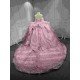 Mumuleo Pink Sweetheart Corset Quinceañera Dress | Sparkly Sequin Beaded Ball Gown with Oversized Big Bow Back & Train