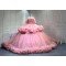 Mumuleo Pink Off Shoulder Quinceanera Dresses Heavy Beaded Ruffle Tulle Ball Gown Detachable Skirt Long Train Vestidos De 15 Anos Sweet 16 Prom Evening Gowns