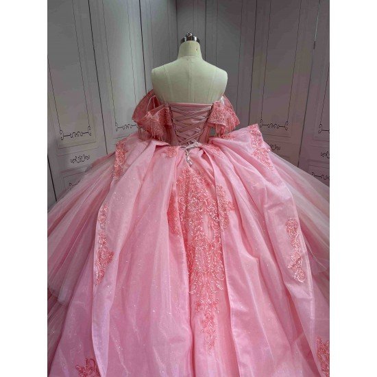 Mumuleo 2025 Pink Quinceanera Dresses With Derachable Tail Vestidos De Xv Aos 2025 Vestidos De 15 Rosados 15 Year Old Dresses