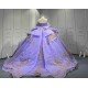 Mumuleo Lavender Quinceanera Dress Off Shoulder Sweetheart Gold Glitter Appliques Beaded Tassels Big Bow Lace Up Back Long Train Ball Gown Vestidos De 15 Anos