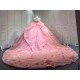 Mumuleo Pink Off Shoulder Quinceanera Dress 3D Floral Appliques Beaded Corset Huge Back Bow Glitter Tulle Ball Gown Long Train Vestidos De 15 Anos Sweet 16 Dress