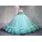 Mumuleo Mint Green Off Shoulder Quinceanera Dress 3D Floral Beaded Corset Big Bow Ruffle Tulle Ball Gown Long Train Vestidos De 15 Anos Sweet 16 Birthday Dress
