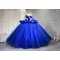 Mumuleo Royal Blue Sweetheart Quinceanera Dress 3D Floral Lace Sequin Ball Gown Big Bow Corset Back Long Train Vestidos De 15 Anos Sweet 16 Party Gowns