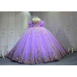 Mumuleo Lilac Quinceanera Dresses Sweep Train Ball Gown Floor-Length Modern Lace Teenagers 2026
