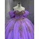 Mumuleo Lilac Quinceanera Dresses Sweep Train Ball Gown Floor-Length Modern Lace Teenagers 2026