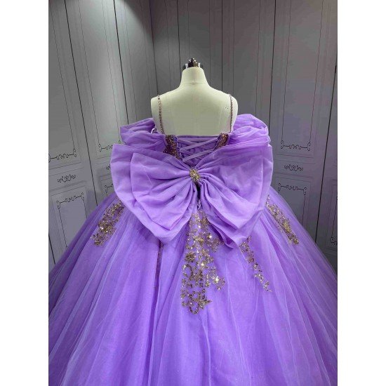 Mumuleo Lilac Quinceanera Dresses Sweep Train Ball Gown Floor-Length Modern Lace Teenagers 2026