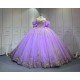 Mumuleo Lilac Quinceanera Dresses Sweep Train Ball Gown Floor-Length Modern Lace Teenagers 2026