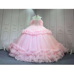 Mumuleo Pink Quinceanera Dresses vestido de quinceañera rosa palo con cristales
