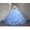 Mumuleo Sky Blue Quinceanera Dresses Satin Print Appliques Bow Natural Waist Teenagers Knitted Sweep Train Good Quality Low