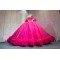 Mumuleo Modern Fuchsia Quinceanera Dress Satin Knitted Lace Appliques Bow Natural Waist Floor-Length Sweep Train Large Size