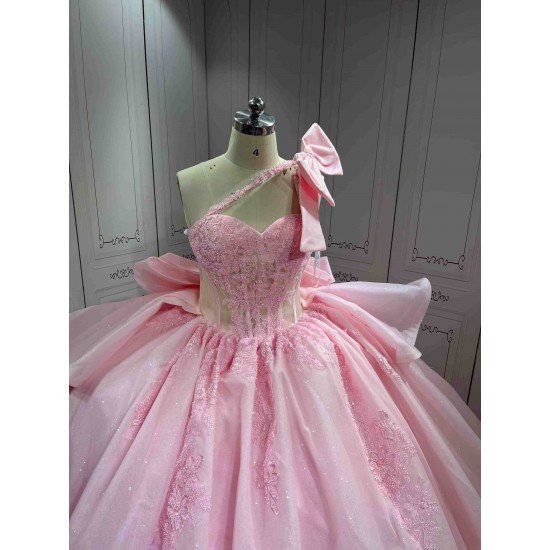 Mumuleo Quinceanera Dress 2026 Floor-Length Modern Satin Print Lace Bow Natural Waist for Teenagers