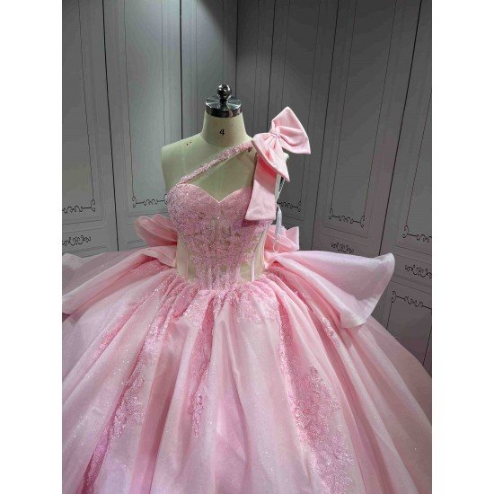 Mumuleo Quinceanera Dress 2026 Floor-Length Modern Satin Print Lace Bow Natural Waist for Teenagers