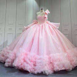 Mumuleo Quinceanera Dress 2026 Floor-Length Modern Satin Print Lace Bow Natural Waist for Teenagers
