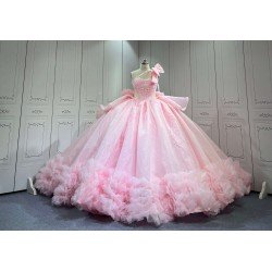 Mumuleo Quinceanera Dress 2026 Floor-Length Modern Satin Print Lace Bow Natural Waist for Teenagers