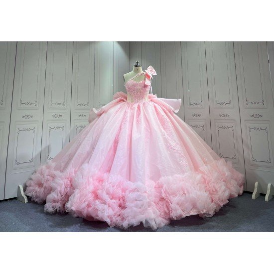 Mumuleo Quinceanera Dress 2026 Floor-Length Modern Satin Print Lace Bow Natural Waist for Teenagers