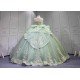 Mumuleo Custom Made Quinceanera Dress Sage Green Vestido De Quinceanera Sirena 2026 Sweep Train Ball Gown Floor-Length Teenagers