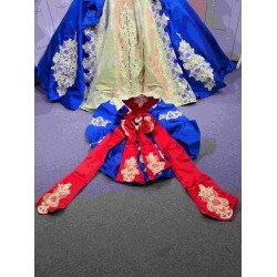Mumuleo Snow White Inspired Quinceanera Floor-Length Modern Satin Lace Dress with Cape for Teenagers