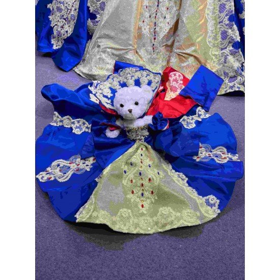 Mumuleo Snow White Inspired Quinceanera Floor-Length Modern Satin Lace Dress with Cape for Teenagers