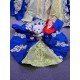 Mumuleo Snow White Inspired Quinceanera Floor-Length Modern Satin Lace Dress with Cape for Teenagers