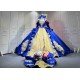 Mumuleo Snow White Inspired Quinceanera Floor-Length Modern Satin Lace Dress with Cape for Teenagers