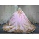 Mumuleo Rosa Quinceanera Floor-Length Ball Gown Satin Knitted Dress Appliques Bow Natural Waist Candy Color-Cheap High Quality
