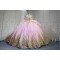 Mumuleo Rosa Quinceanera Floor-Length Ball Gown Satin Knitted Dress Appliques Bow Natural Waist Candy Color-Cheap High Quality