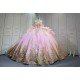 Mumuleo Rosa Quinceanera Floor-Length Ball Gown Satin Knitted Dress Appliques Bow Natural Waist Candy Color-Cheap High Quality