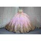 Mumuleo Rosa Quinceanera Floor-Length Ball Gown Satin Knitted Dress Appliques Bow Natural Waist Candy Color-Cheap High Quality