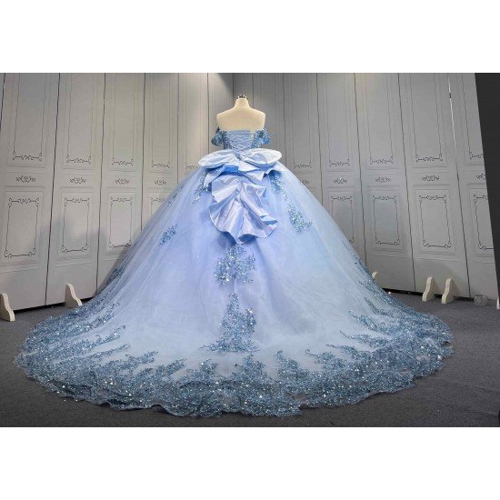 Mumuleo Modern Candy Color Quinceanera Photoshoot Dress Vestido De Quinceanera Sirena 2026 Satin Knitted Lace Bow Natural Print