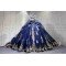 Mumuleo Navy & Gold Quinceanera Floor-Length Ball Gown Dresses with Cape Sweetheart Neckline Sweep Train Shoulder 100% Polyester