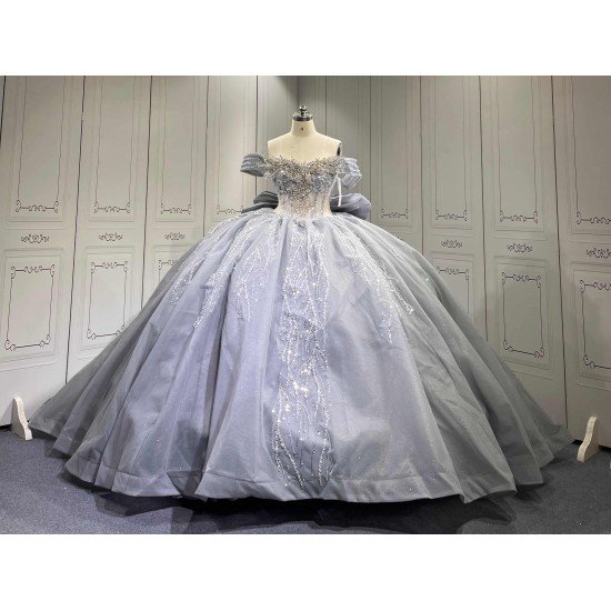 Mumuleo Modern Floor-Length Sweep Train Ball Gown Quinceanera Dresses Diamond Crystal Satin for Teenagers 2027 Vestido De XV