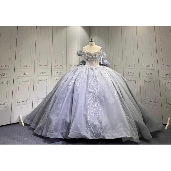 Mumuleo Modern Floor-Length Sweep Train Ball Gown Quinceanera Dresses Diamond Crystal Satin for Teenagers 2027 Vestido De XV