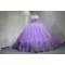 Mumuleo Lilac Quinceanera Dresses 2027 Floor-Length Ball Gown Modern Sweep Train Satin Print Knitted Bow