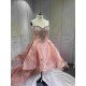Mumuleo Floor-Length Rose Gold Satin Dance Dress with Chapel Train Lace Bow Crystals Sweetheart Neckline Modern Style