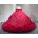 Mumuleo Burgundy Floor-Length Ball Gown Quinceanera Dresses with Chapel Train Modern Satin Lace Print for Teenagers