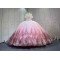 Mumuleo Princess Pink Sweetheart Natural Waist Knitted Lace Summer Modern Quinceanera Dresses Vestido De XV