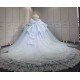Mumuleo Modest Summer Quinceanera Dress Sweetheart Neckline Off-Shoulder Sleeves Ruffles Crocheted Embroidery Anti-Static