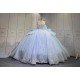 Mumuleo Modest Summer Quinceanera Dress Sweetheart Neckline Off-Shoulder Sleeves Ruffles Crocheted Embroidery Anti-Static