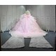 Mumuleo Princess Pink Quinceanera Floor-Length Ball Gown Chapel Train Modern Satin Print Knitted Dresses 2026