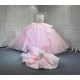 Mumuleo Princess Pink Quinceanera Floor-Length Ball Gown Chapel Train Modern Satin Print Knitted Dresses 2026