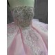 Mumuleo Princess Pink Quinceanera Floor-Length Ball Gown Chapel Train Modern Satin Print Knitted Dresses 2026