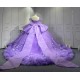 Mumuleo Lavender Ball Gown Floor-Length Quinceanera Dresses Chapel Modern Satin Lace Print Natural Waist for Teenagers 2026