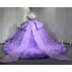 Mumuleo Lavender Ball Gown Floor-Length Quinceanera Dresses Chapel Modern Satin Lace Print Natural Waist for Teenagers 2026