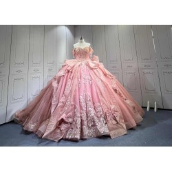 Mumuleo Rose Pink Sweetheart Sweep Train Luxury Floral Print Satin Modest Quinceanera Dresses 2026